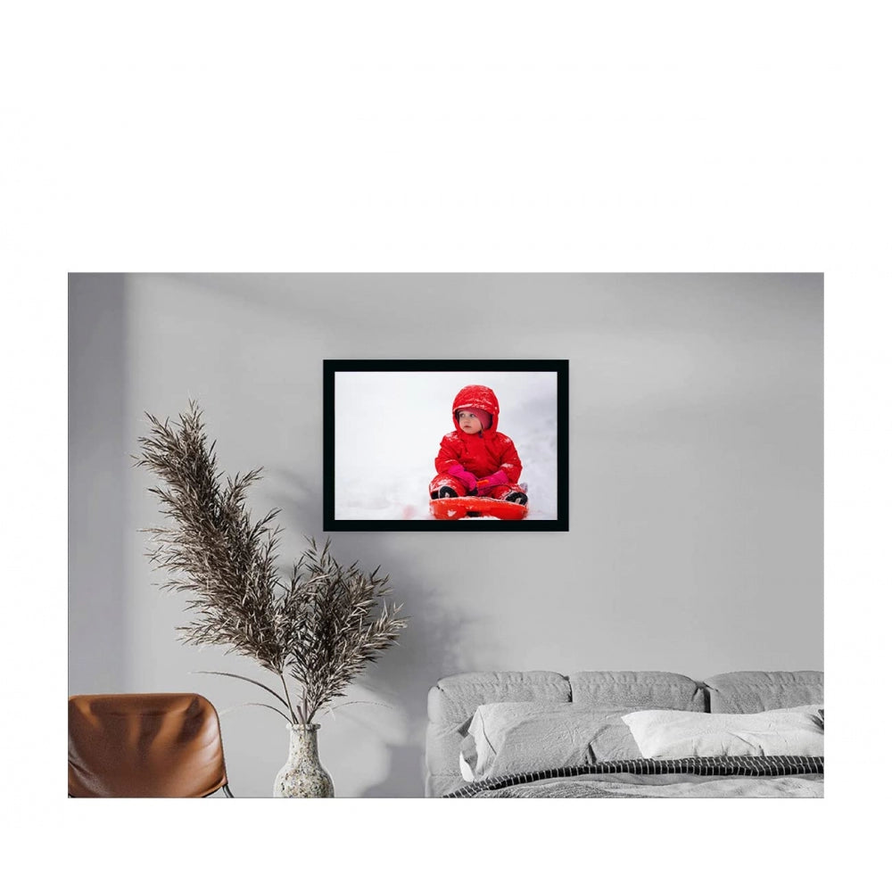 Fashion Baby Photo Painting with Synthetic Photo Frame (Multicolor)