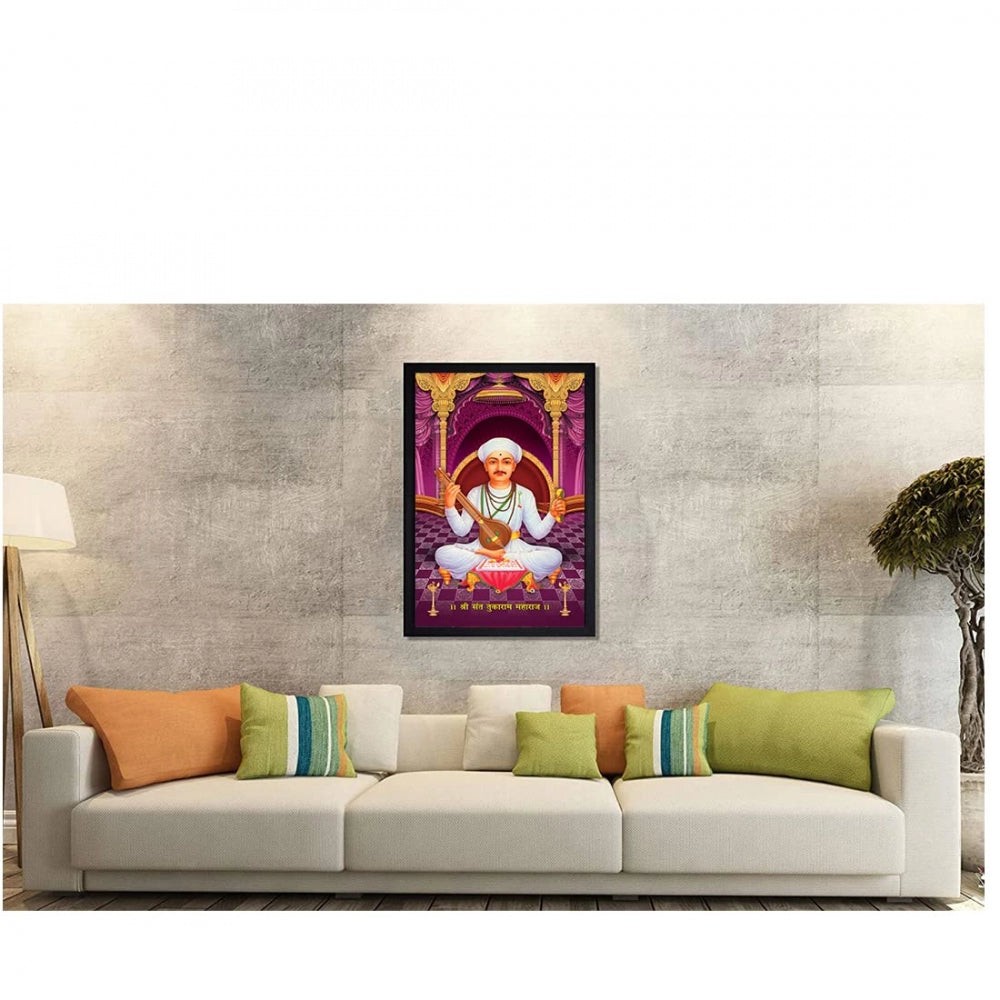 Amfyn Tukaram Painting with Synthetic Photo Frame (Multicolor)