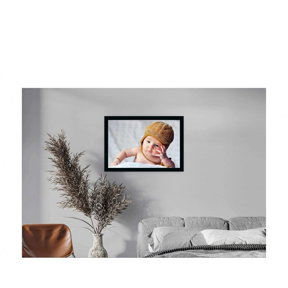 Amfyn Baby Photo Painting with Synthetic Photo Frame (Multicolor)