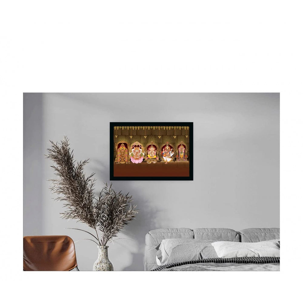 Amfyn Tirupati Balaji, Venkateshwara Painting with Synthetic Photo Frame (Multicolor)