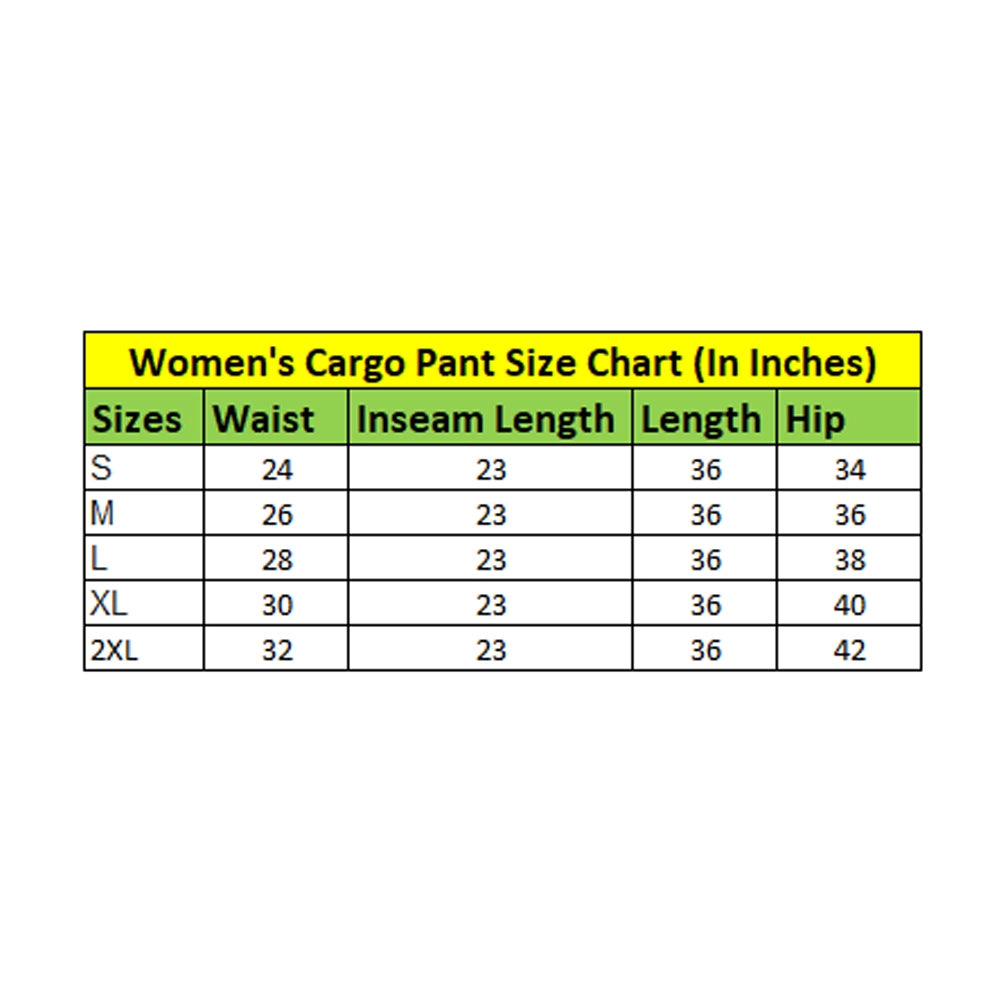 Amfyn Women's Casual Cotton Solid Cargo Pants (Black)