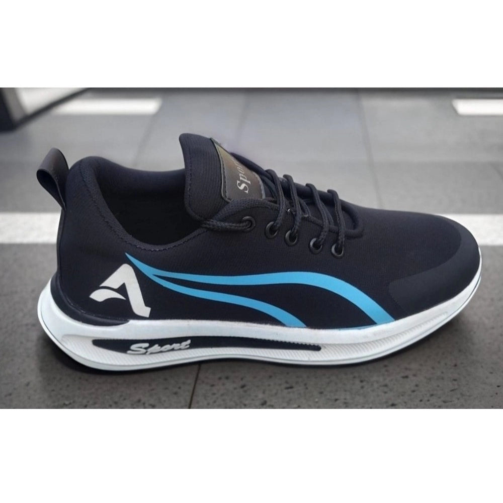 Amfyn Men's Solid Synthetic Casual Shoes (Blue)