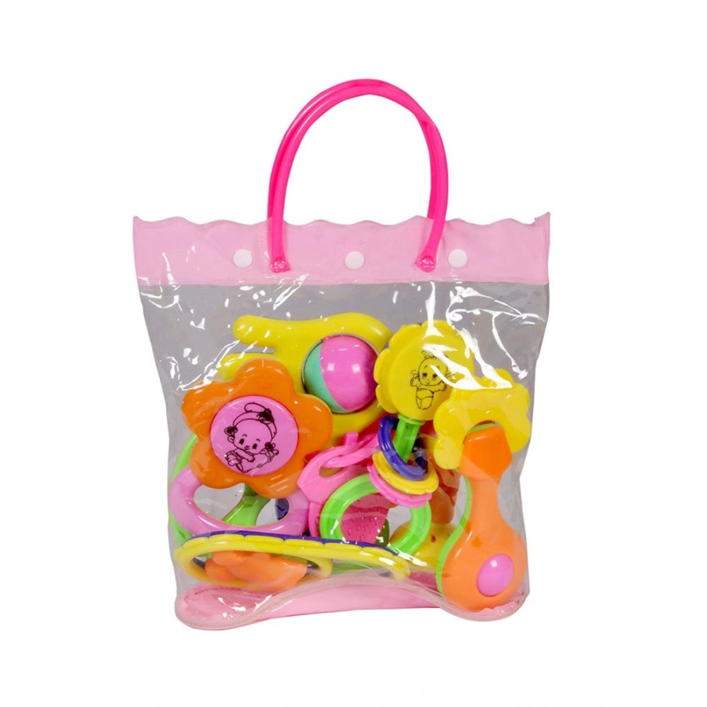 Amfyn Plastic Non Toxic Rattle Set For Babies (Multicolor)