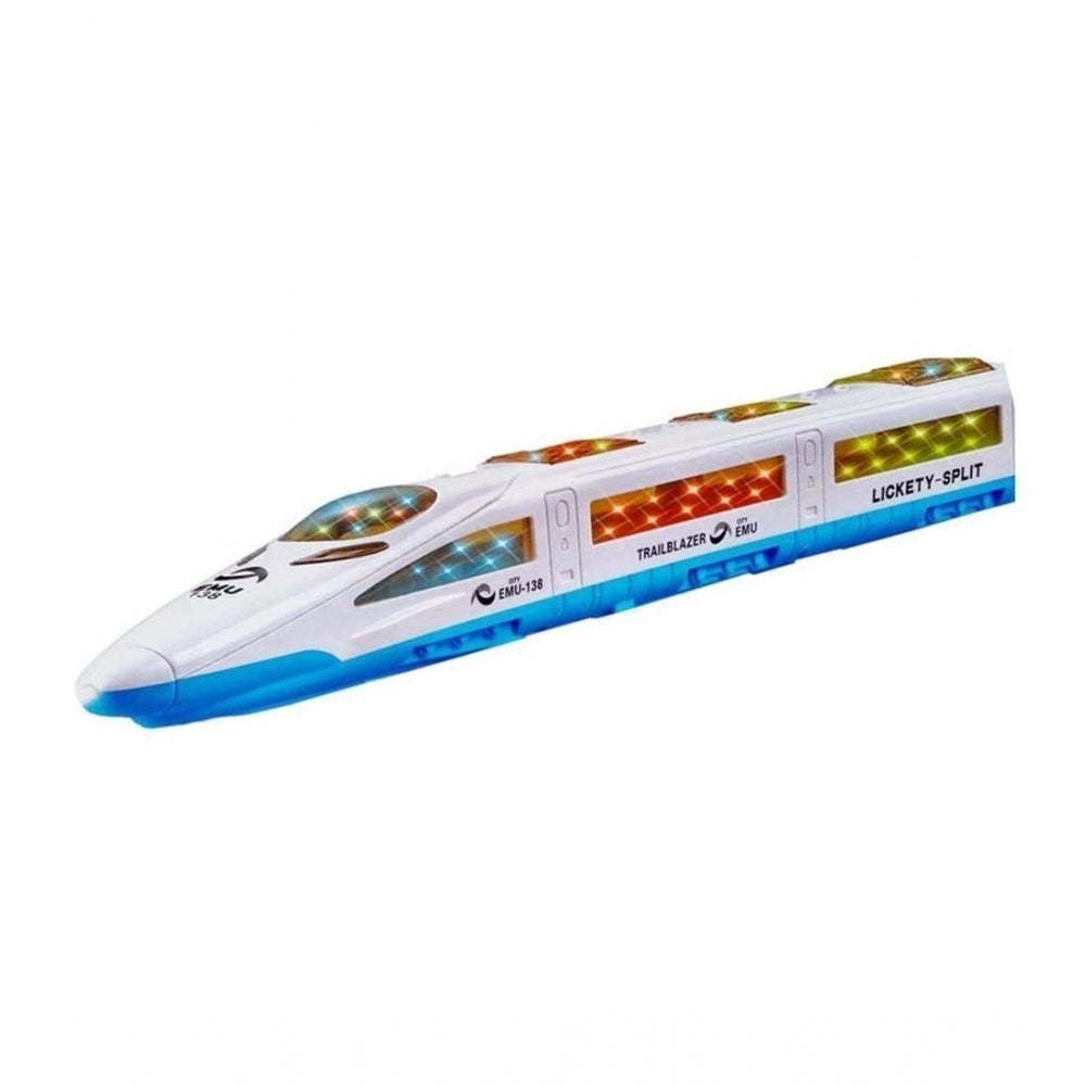 Amfyn Plastic 3D Light Sound Auto Moving System Emu Speed Train (Assorted)