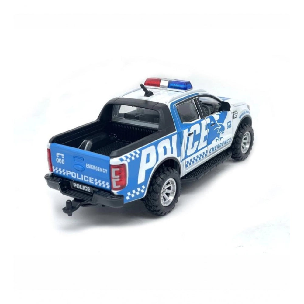 Amfyn Plastic Police Car For Kids (White)
