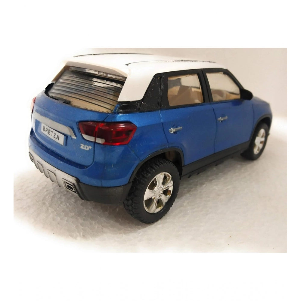 Amfyn Plastic Brezza Suv Pull Back Action Car (Blue)