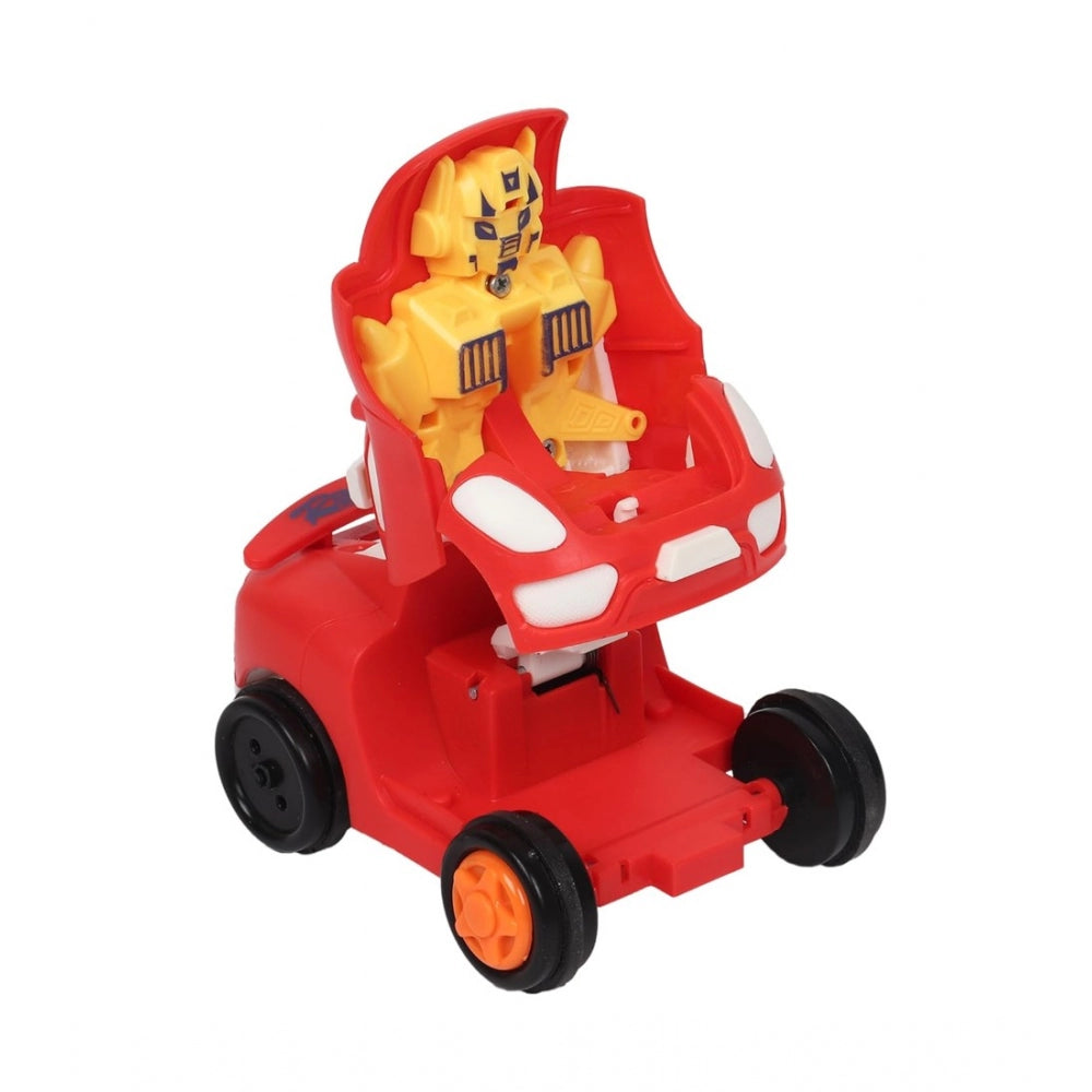 Amfyn Plastic Transformer Robot Car (Multicolor)
