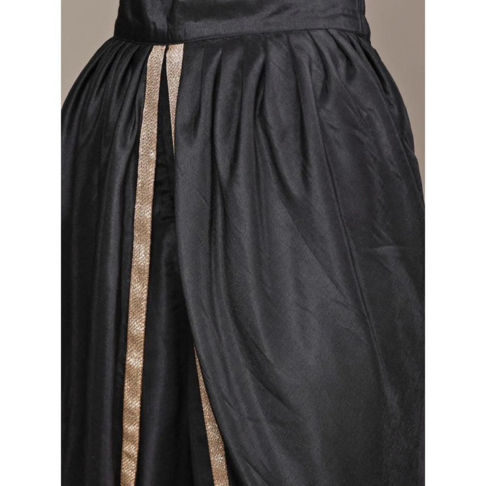 Amfyn Women's Casual Half Sleeve Floral Printed Chinon Kurti And Dhoti Pant Set (Brown)