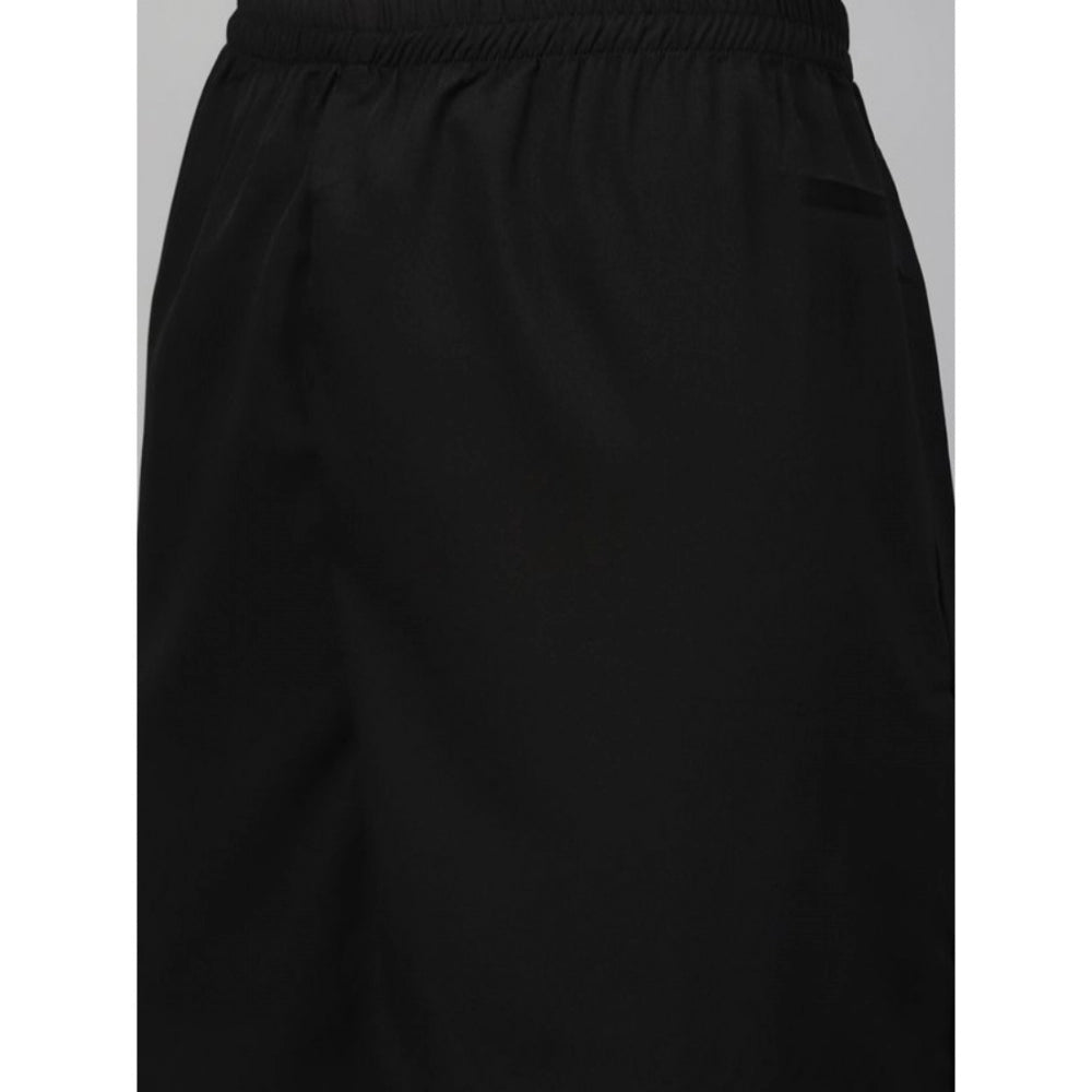 Amfyn Women's Casual 3-4Th Sleeve Ethnic Motifs Crepe Kurti And Palazzo Set (Black)