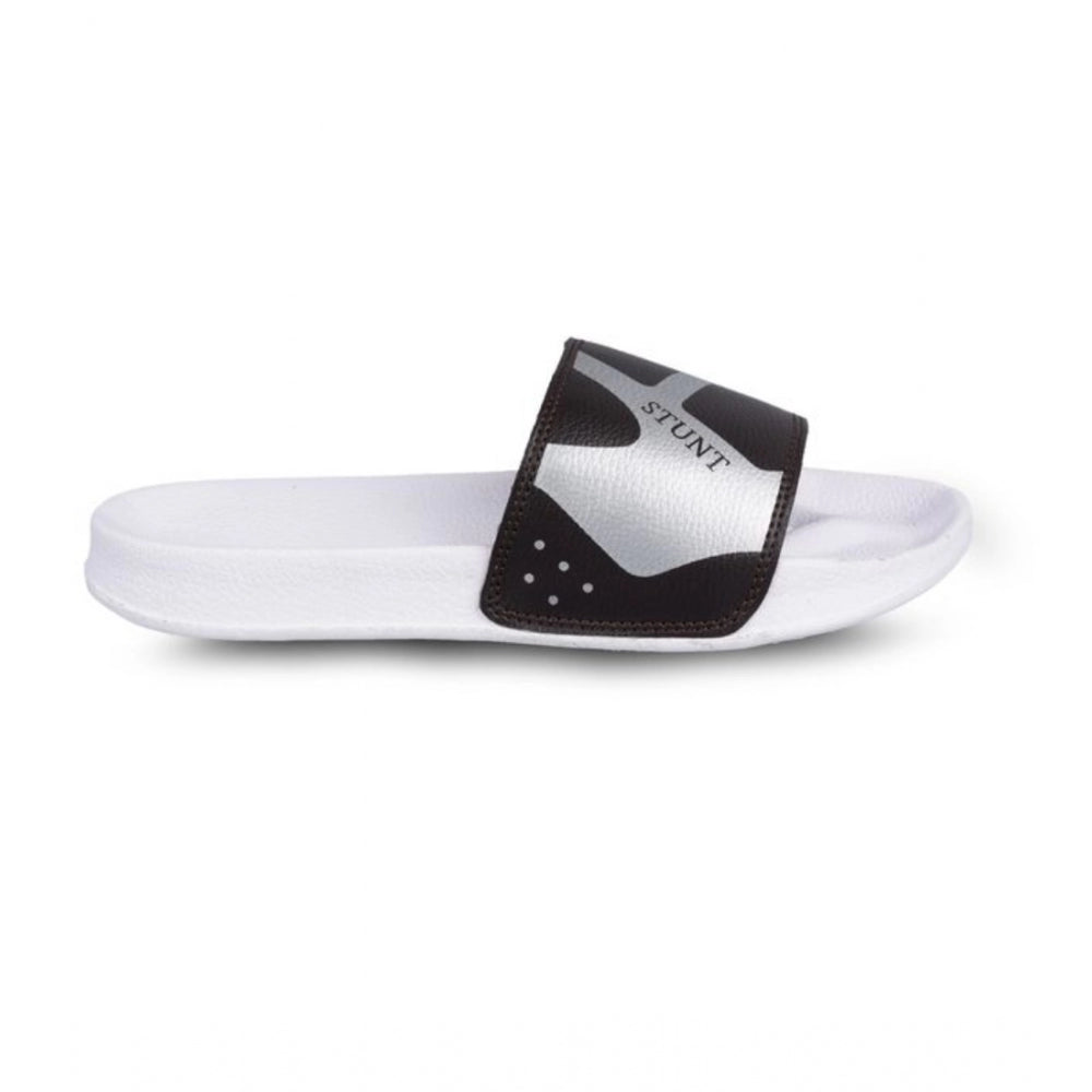 Amfyn Men's Rubber Comfortable Flip-Flops and Slippers (Brown)