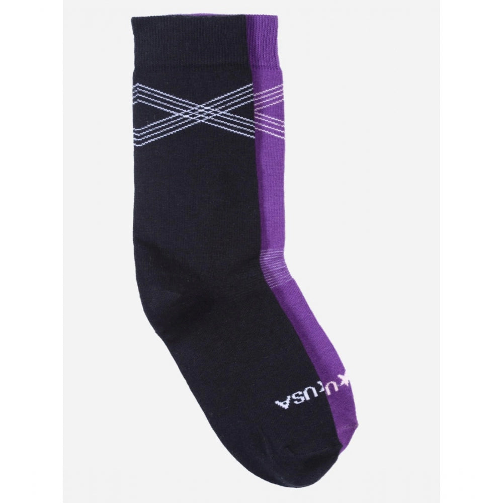 Amfyn Men's Printed Cotton Spandex Mid Length Socks (Assorted)