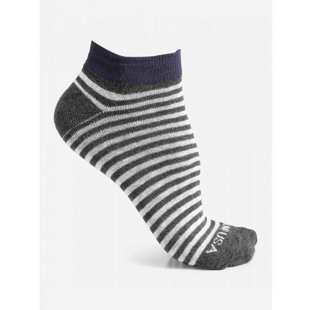 Amfyn Men's Printed Cotton Spandex Ankle Length Socks (Assorted)