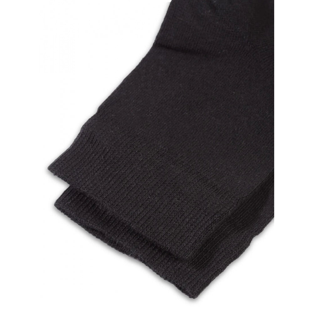 Amfyn Men's Printed Cotton Spandex Calf Length Socks (Black)