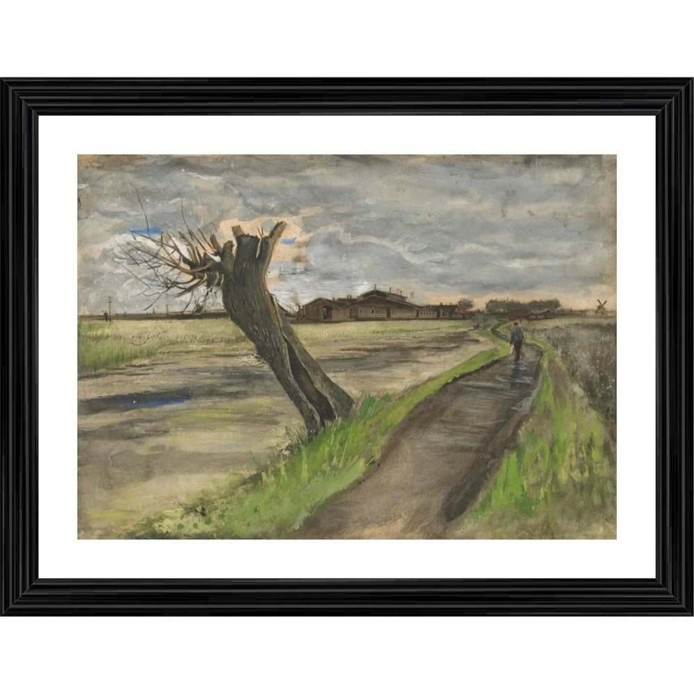 Amfyn Pollard Willow 1882 Painting With Wood Photo Frame (Multicolor)