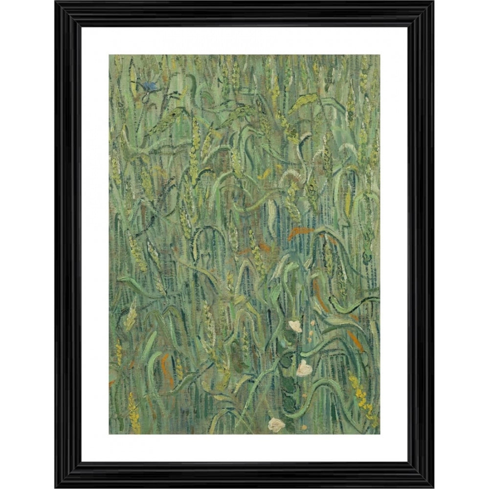 Amfyn Ears of Wheat 1890 Painting With Wood Photo Frame (Multicolor)