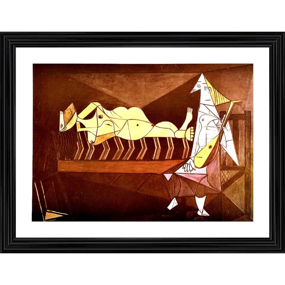 Fashion Aubade 1942 Painting With Wood Photo Frame (Multicolor)