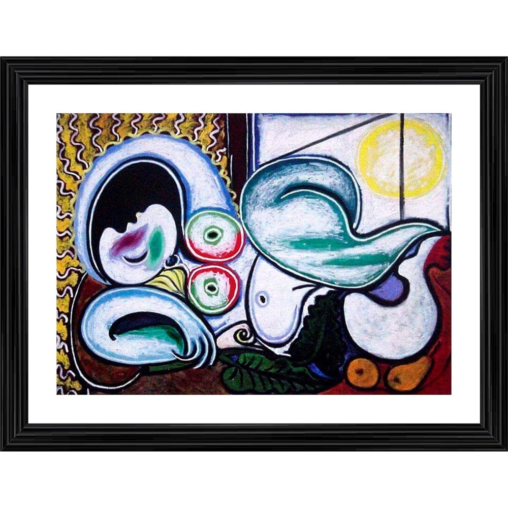 Fashion Reclining Nude 1932 Painting With Wood Photo Frame (Multicolor)