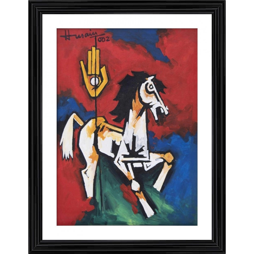 Amfyn The Horse 2002 Painting With Wood Photo Frame (Multicolor)