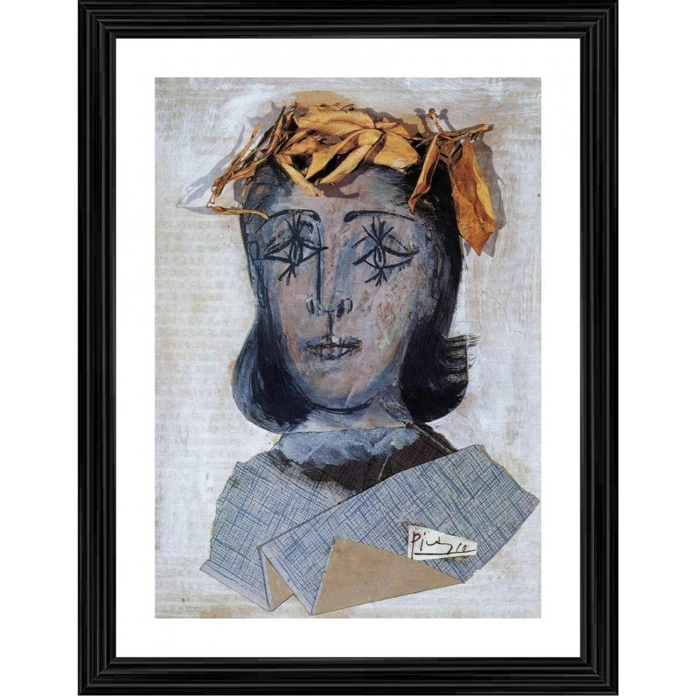 Amfyn Portrait of Dora Maar 1941 Painting With Wood Photo Frame (Multicolor)