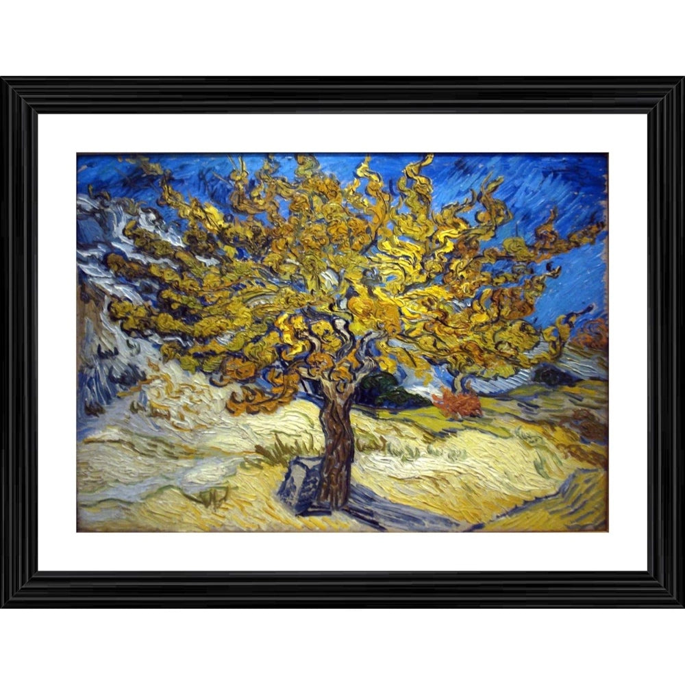 Amfyn Mulberry Tree I Autumn 1889 Painting With Wood Photo Frame (Multicolor)