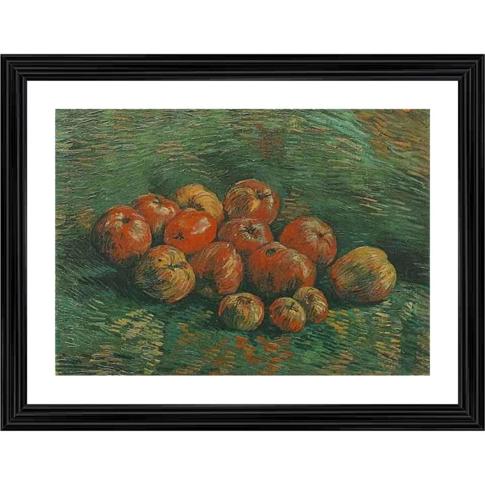 Amfyn Still Life with Apples 1887 Painting With Wood Photo Frame (Multicolor)