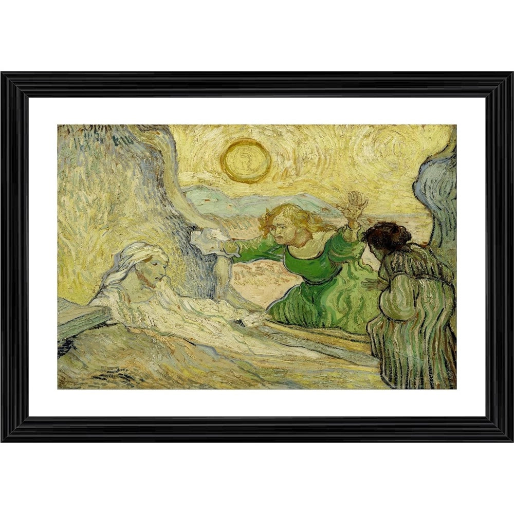 Amfyn The Raising of Lazarus 1890 Painting With Wood Photo Frame (Multicolor)