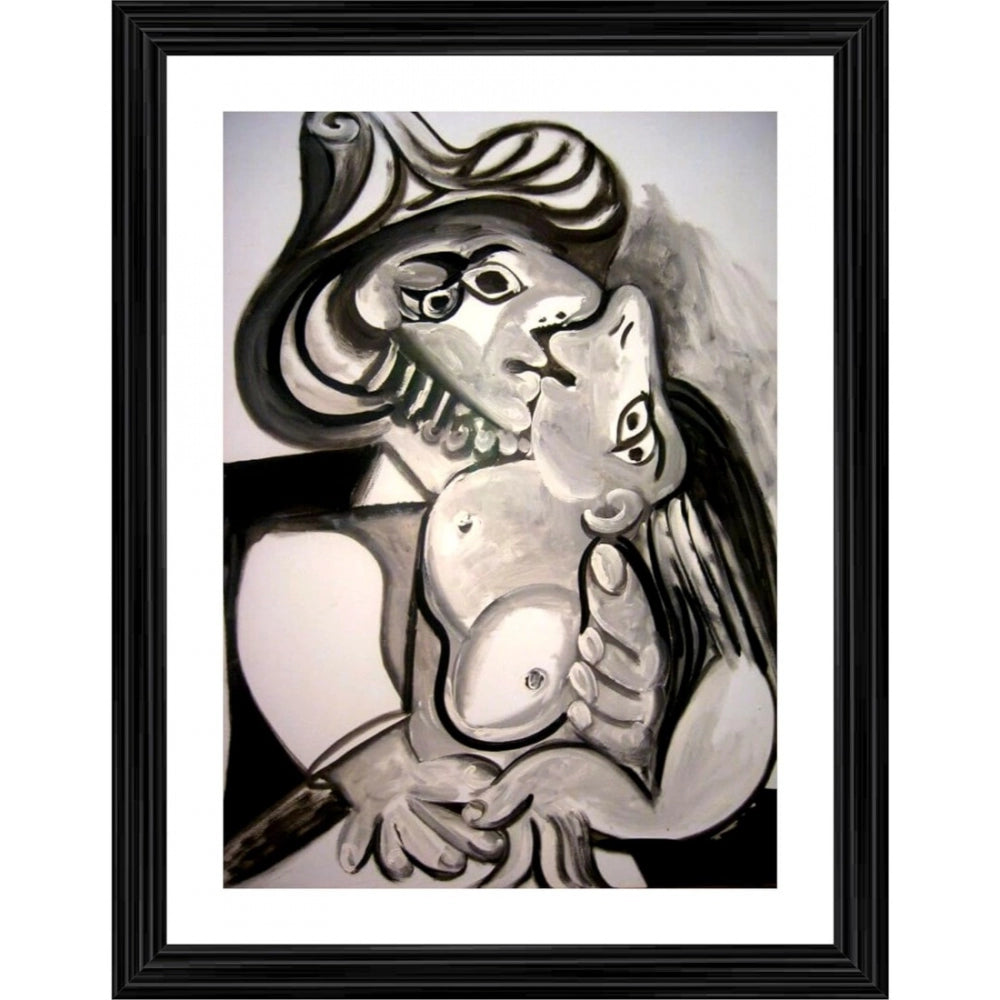 Fashion Musketeers Kiss 1969 Painting With Wood Photo Frame (Multicolor)
