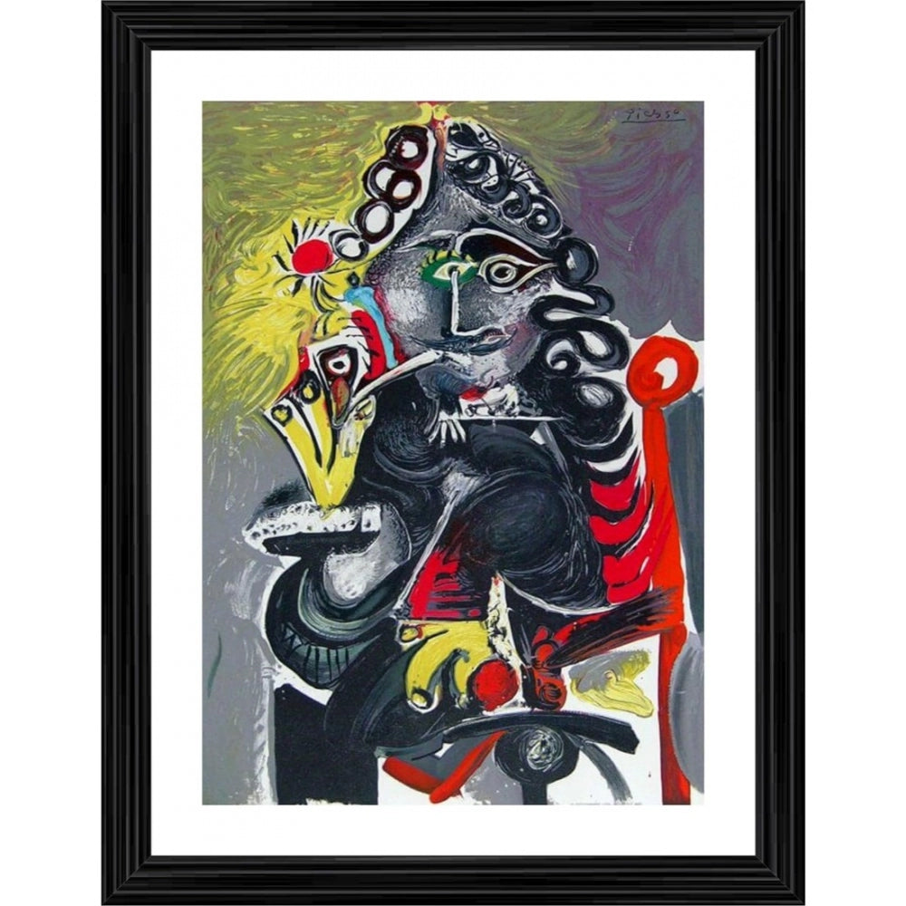 Amfyn The Musketeer 1967 Painting With Wood Photo Frame (Multicolor)