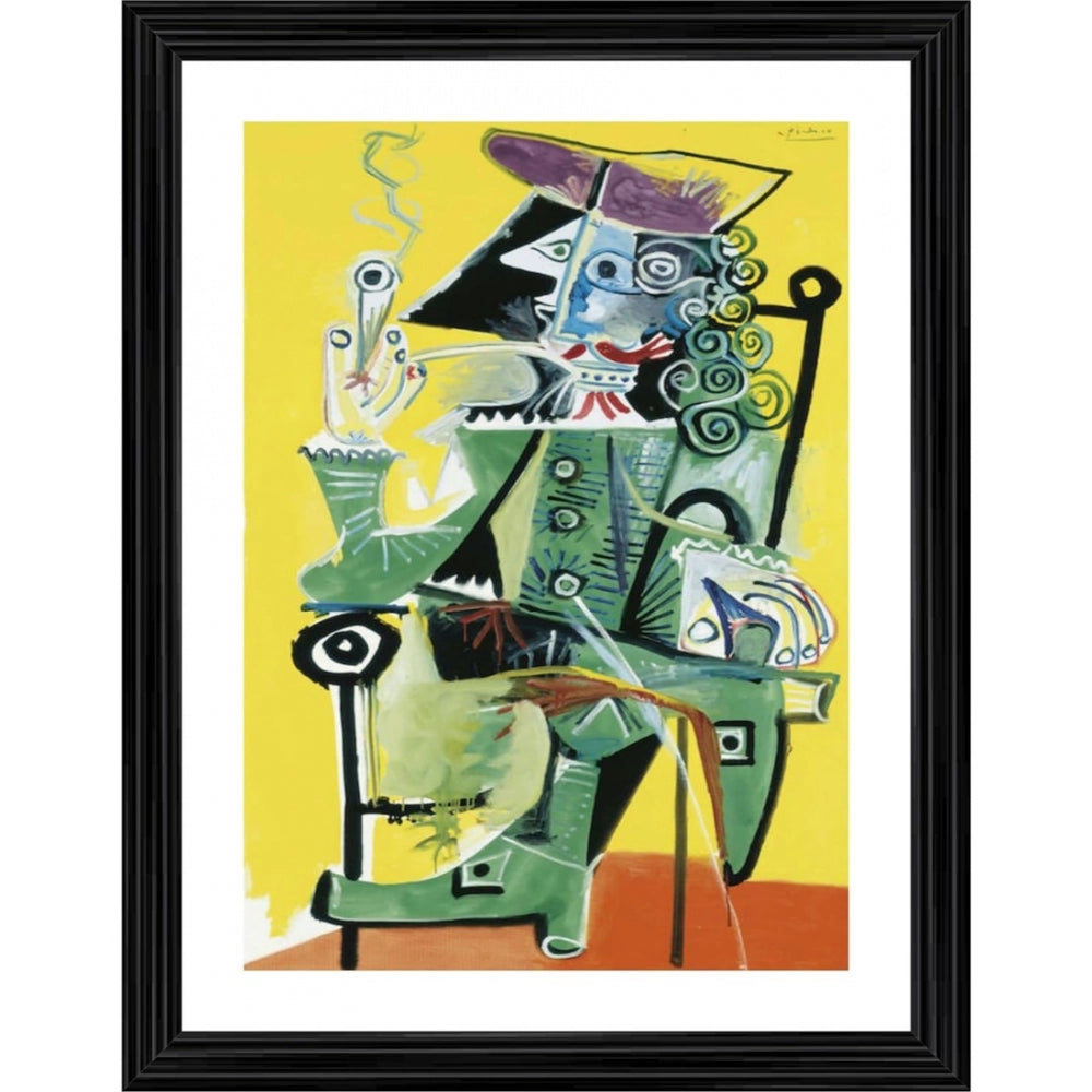 Amfyn Musketeer 1968 Painting With Wood Photo Frame (Multicolor)