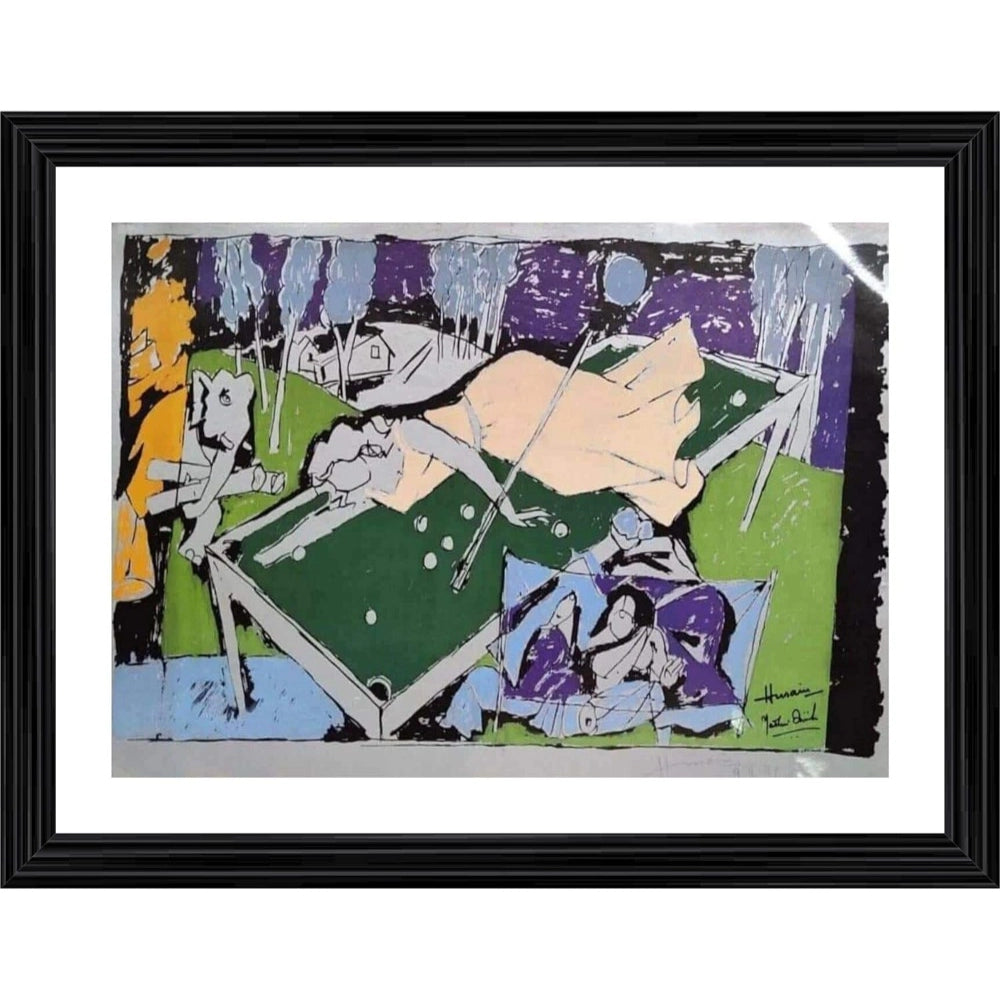 Amfyn The Culture 1 Painting With Wood Photo Frame (Multicolor)