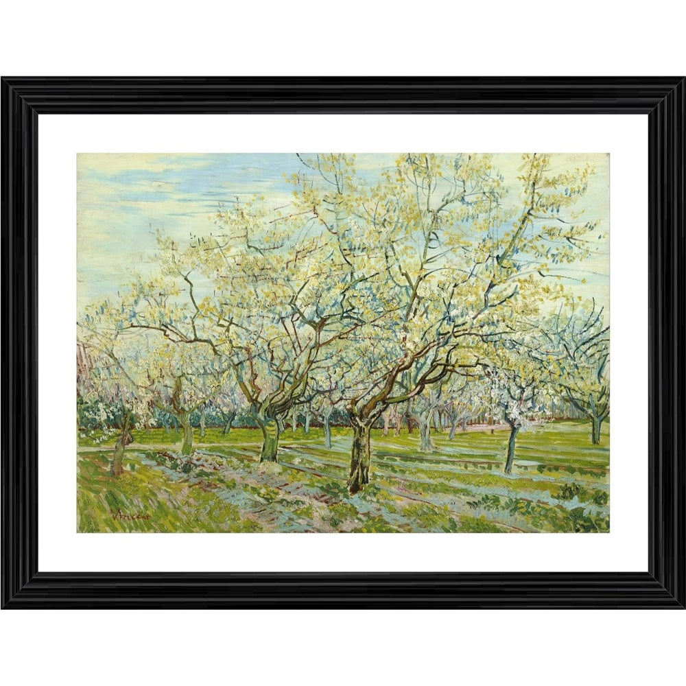 Amfyn The White Orchard 1888 Painting With Wood Photo Frame (Multicolor)