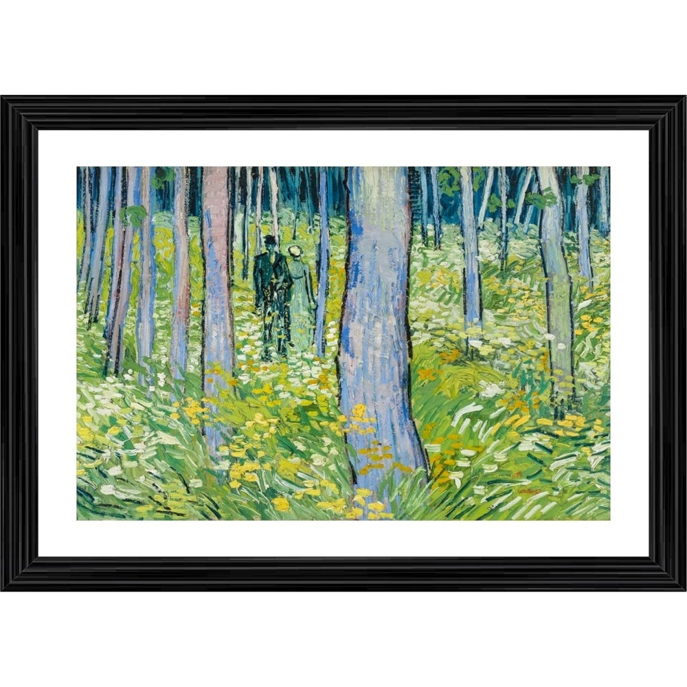 Amfyn Two Lovers & Undergrowth 1886 Painting With Wood Photo Frame (Multicolor)