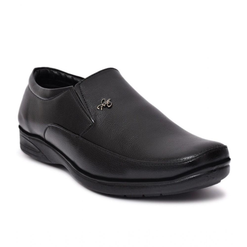 Amfyn Men's Faux Leather Formal Shoes (Black)