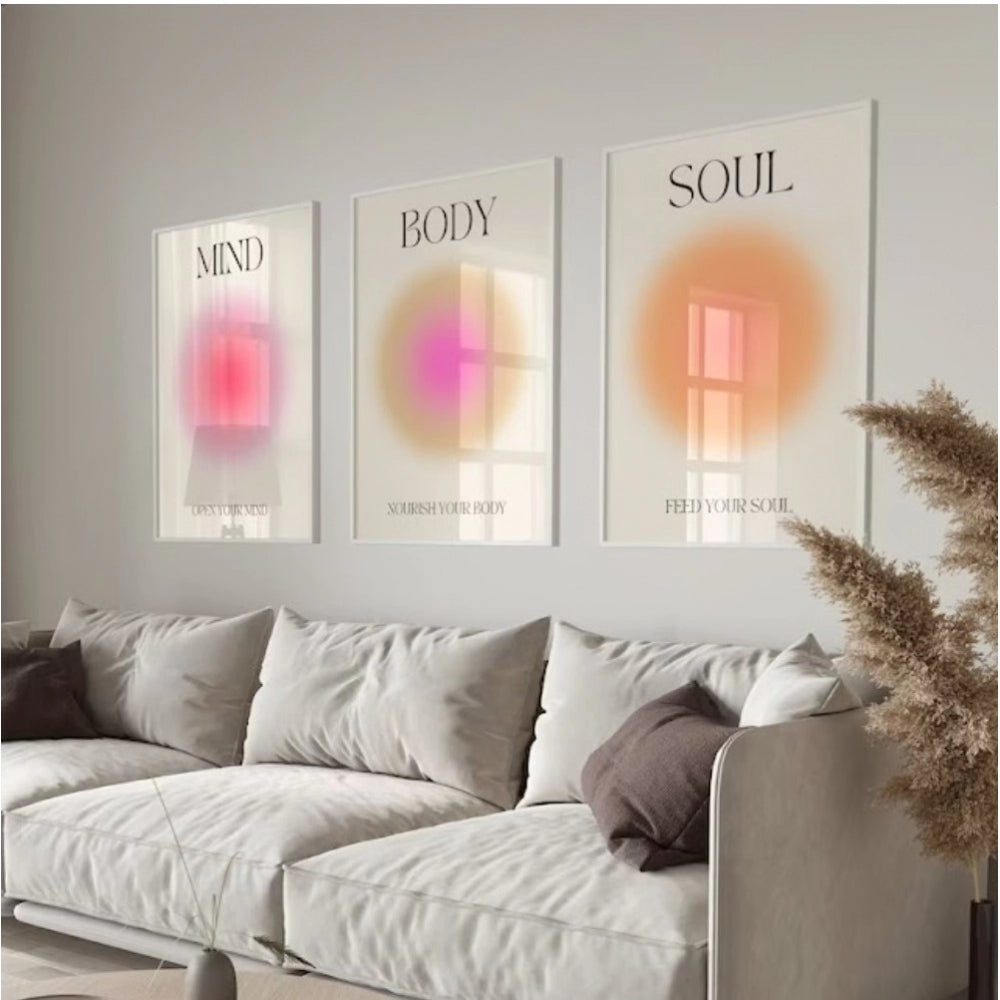Amfyn Set of_3 MindBody - Soul Framed (White)