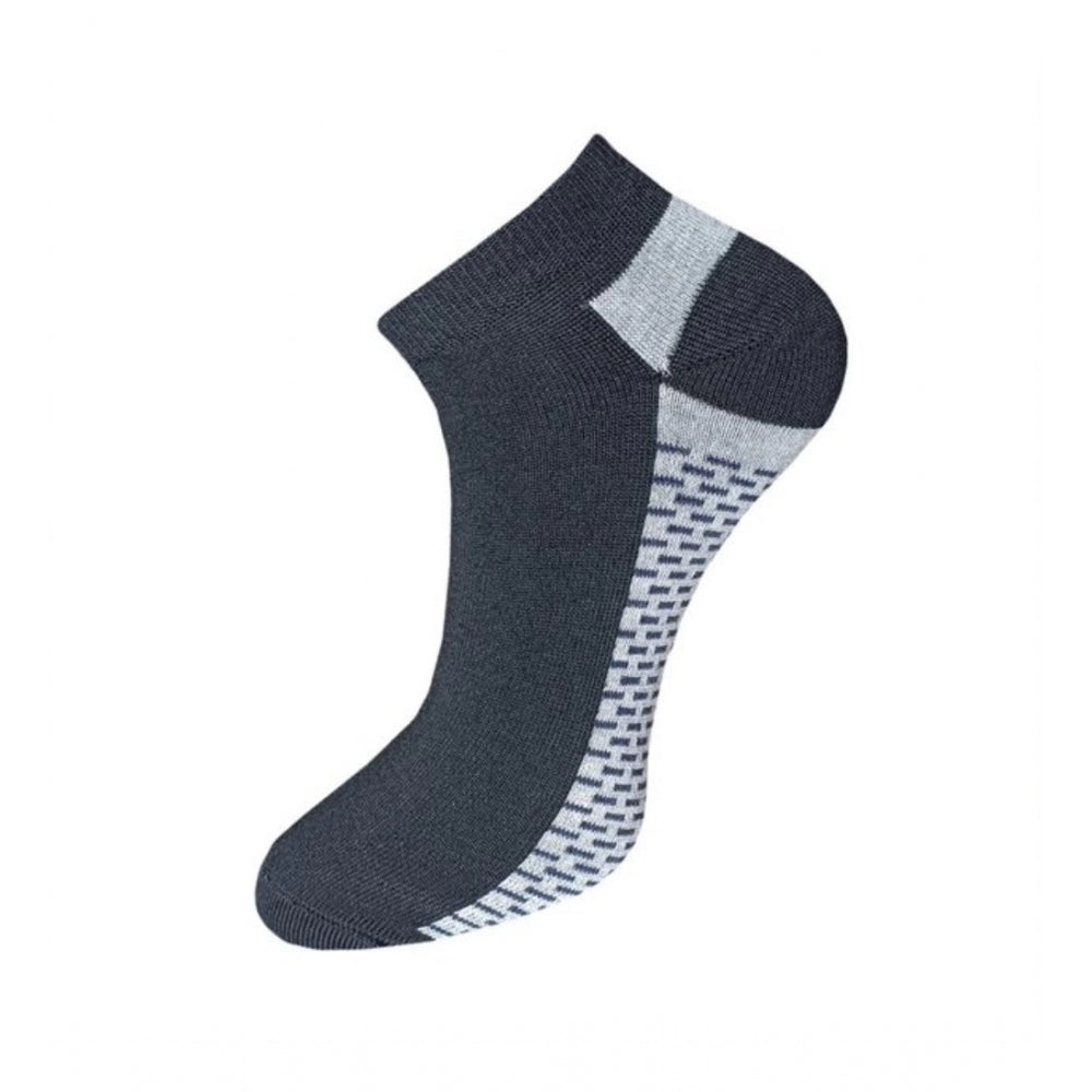 Amfyn 3_Pair Set Unisex Casual Cotton Solid Ankle Length Socks (Multicolor)