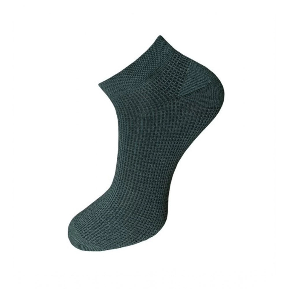 Amfyn 3_Pair Set Unisex Casual Cotton Solid Ankle Length Socks (Multicolor)