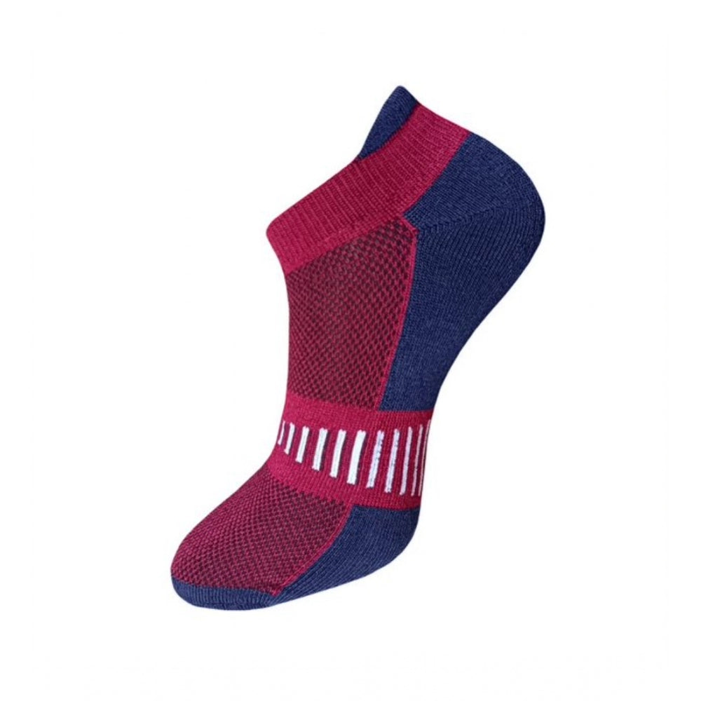 Amfyn 3_Pair Set Unisex Casual Cotton Striped Ankle Length Socks (Multicolor)
