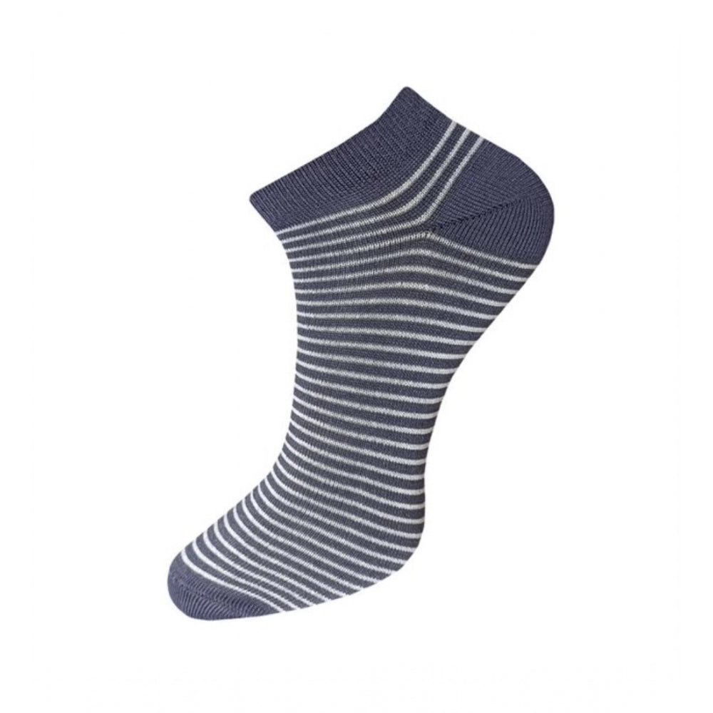 Amfyn 3_Pair Set Unisex Casual Cotton Striped Ankle Length Socks (Multicolor)