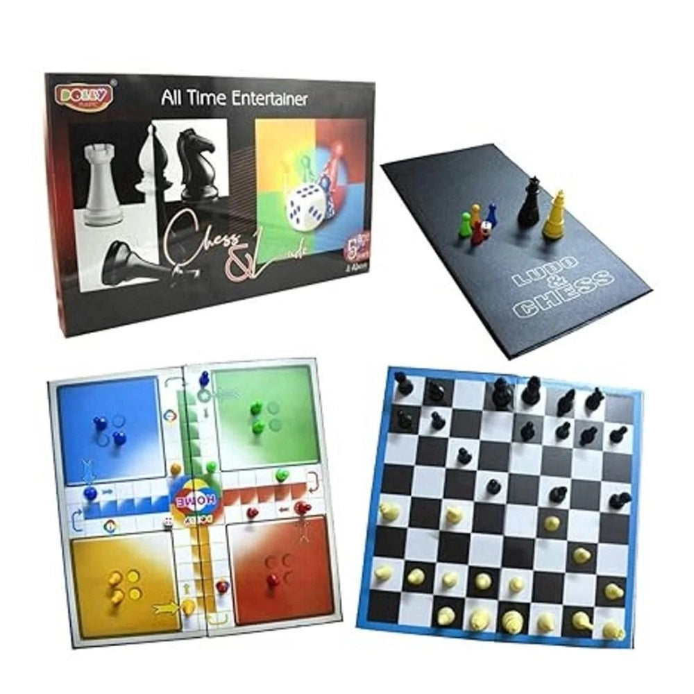 All Time Entertainer Chess&Ludo | Paper, Plastic Toys | Board Games | 5+ Years