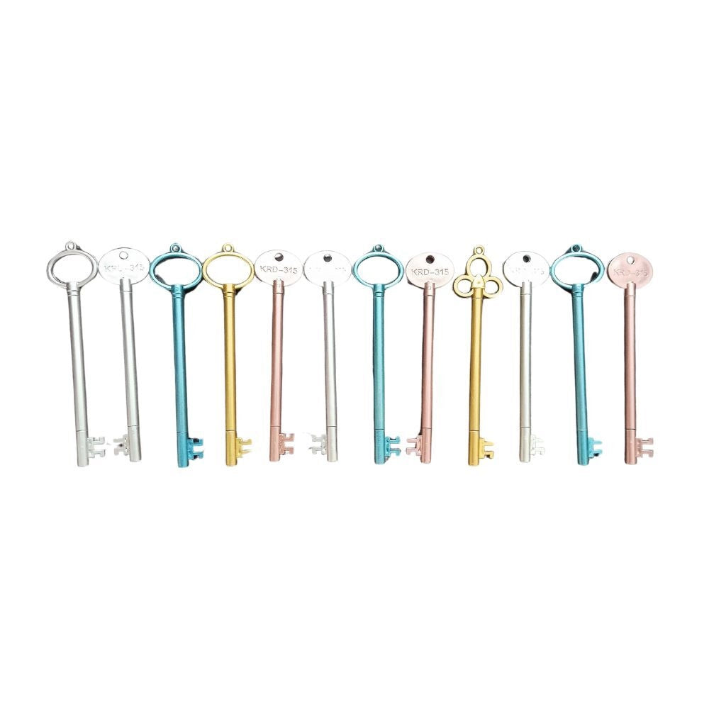 12 PCS_Set Key Shape Gel Pen | Plastic | Stationery | 5+ Years