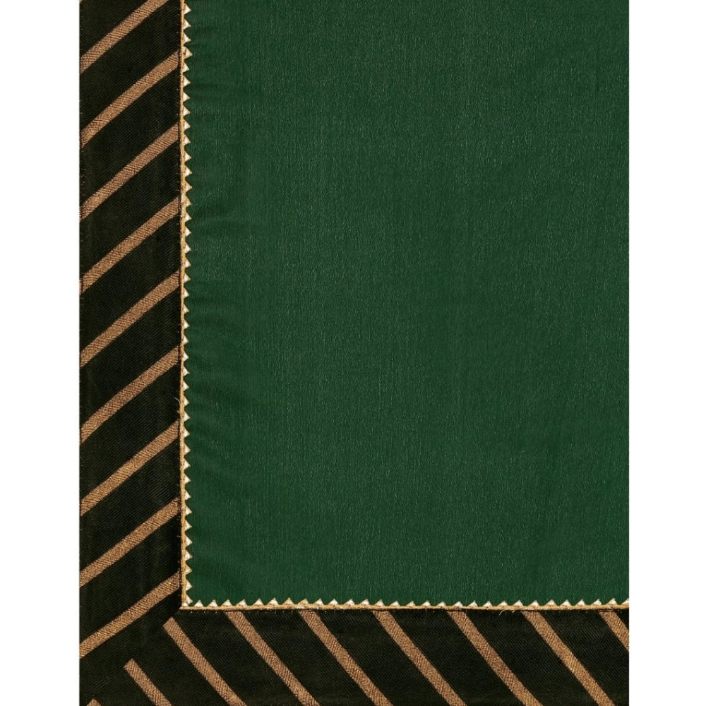 Amfyn Women's Chiffon Self Design Saree With Unstitched Blouse 5.5Mtr (Green)