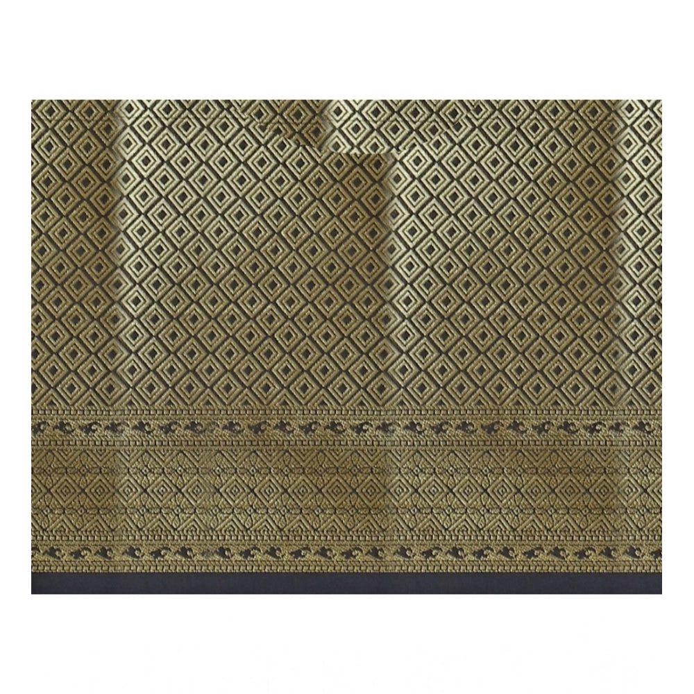 Amfyn Women's Jacquard Woven Saree With Unstitched Blouse 5.5Mtr (Red)
