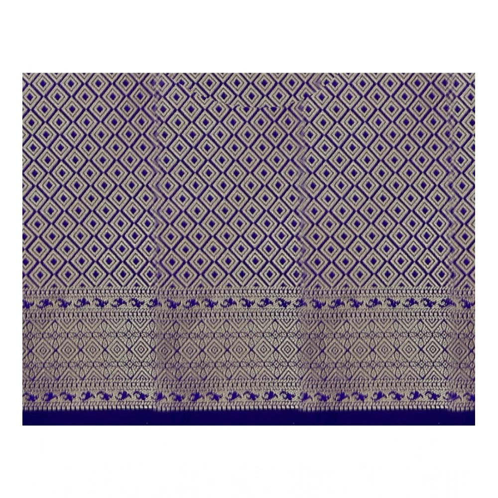 Amfyn Women's Jacquard Woven Saree With Unstitched Blouse 5.5Mtr (Pink)