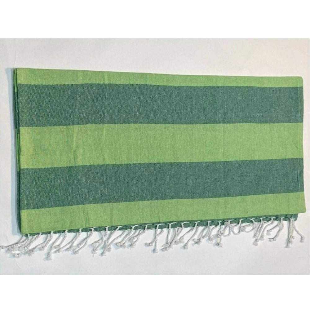 Amfyn Cotton Striped Bath Towels (Green, Size: 30x59 In)