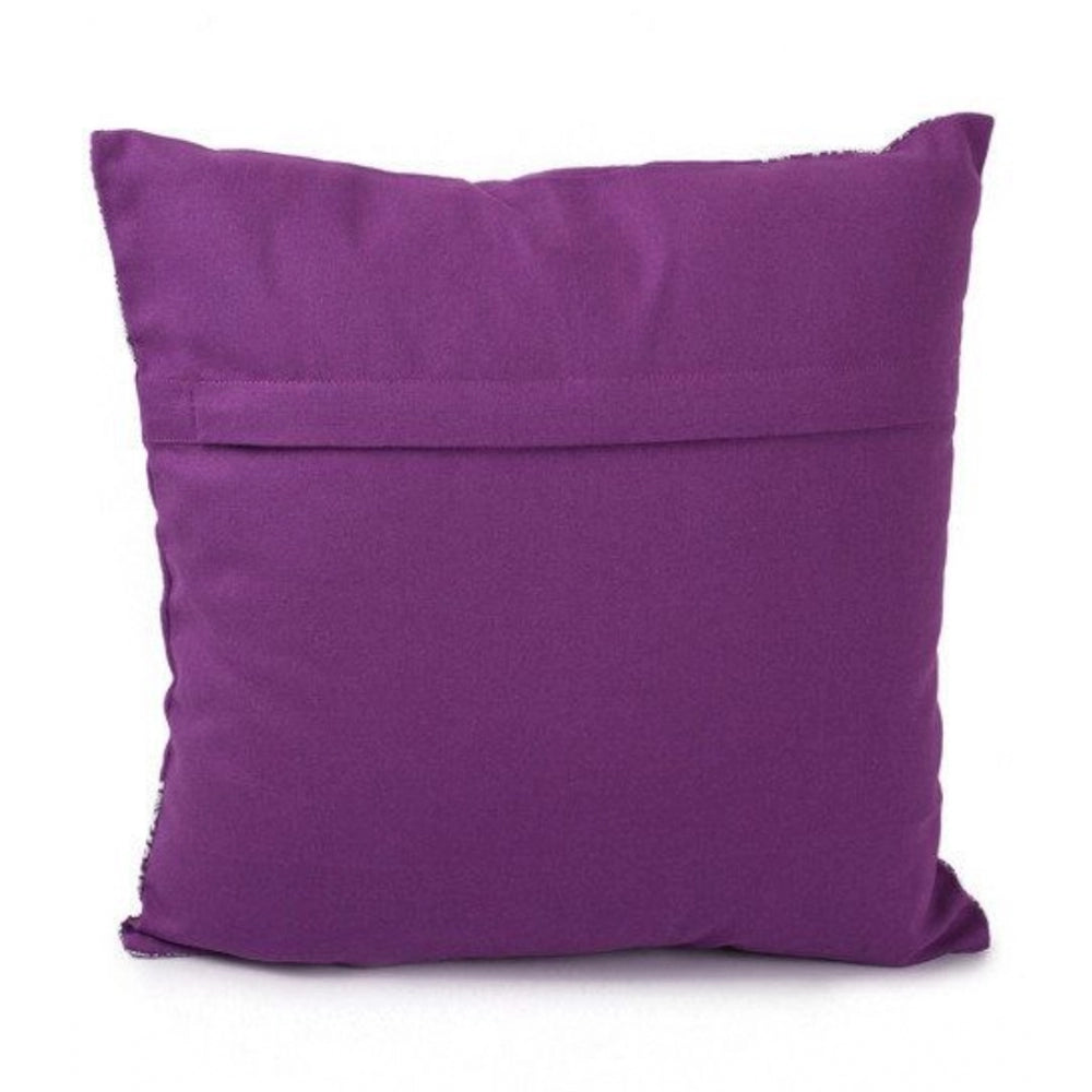 Amfyn Pack Of_2 Cotton Printed Cushion Cover Sets (Purple, Size: 16x16 In)
