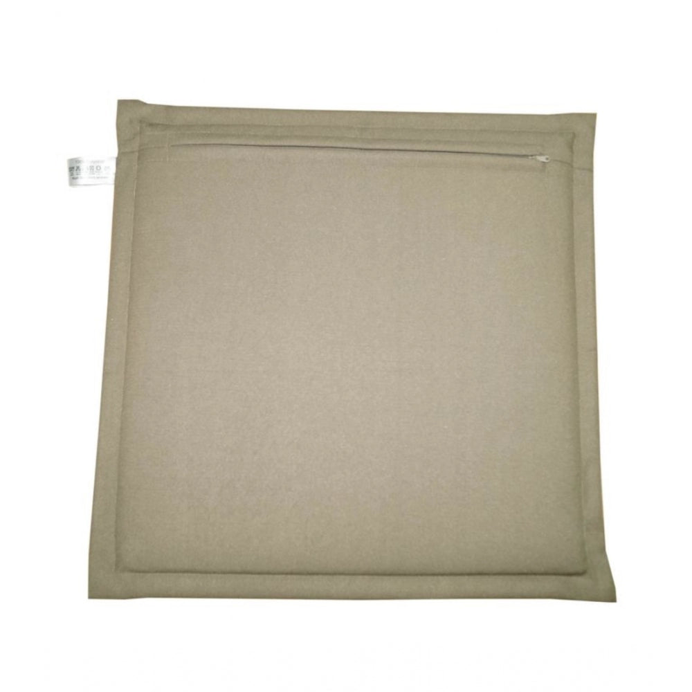Amfyn Pack Of_4 Cotton Blended Solid Chairpads (Grey, Size: 15x15 In)