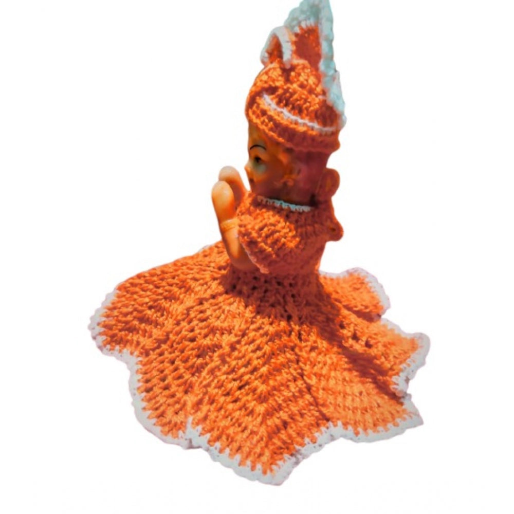 Amfyn Laddu Gopal Tharad Dress Size: 0 To 6 (Orange)