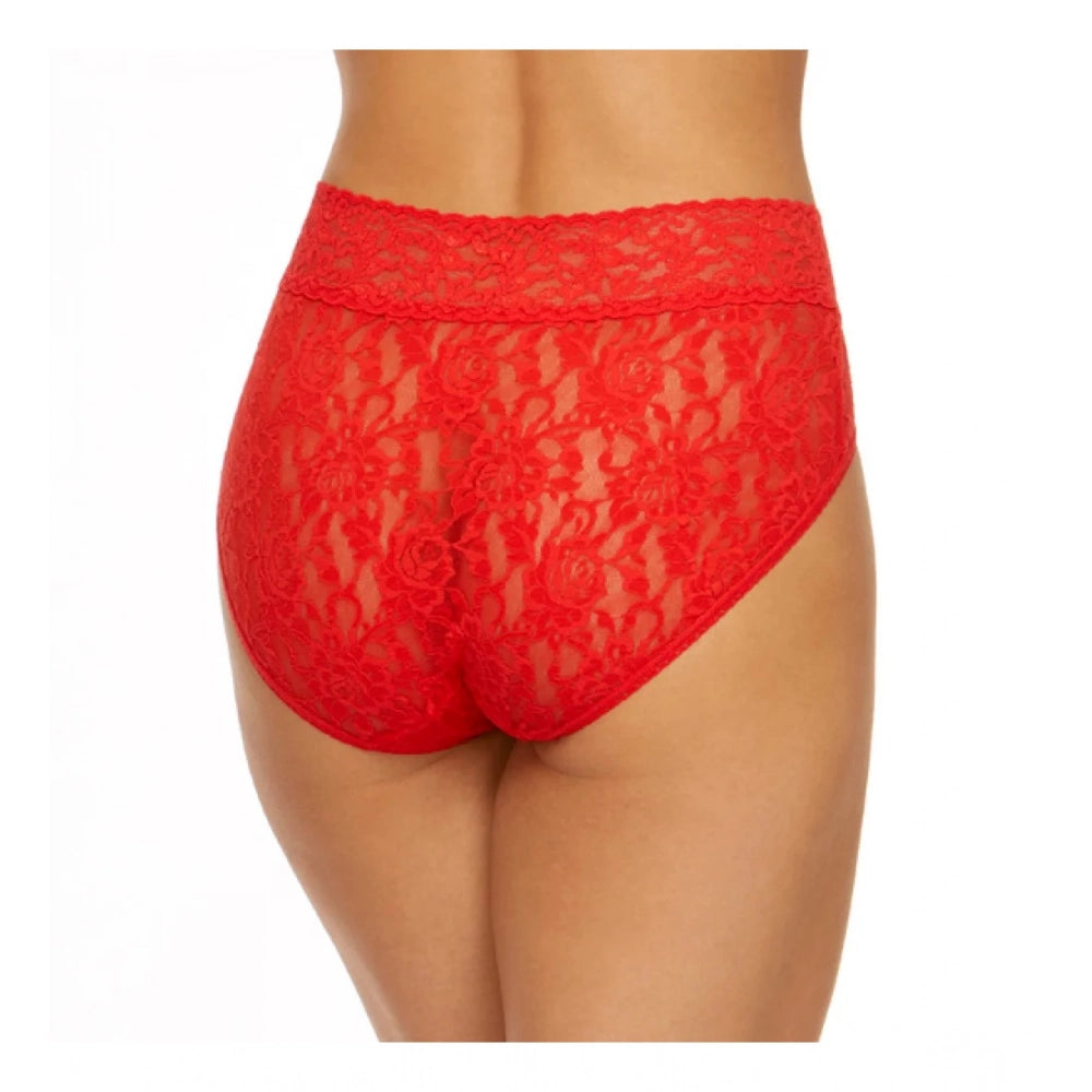 Amfyn Women's Pack Of_2 Nylon Spandex Self Design Brief Panty (Red, Free Size: Fit to S, M, L)