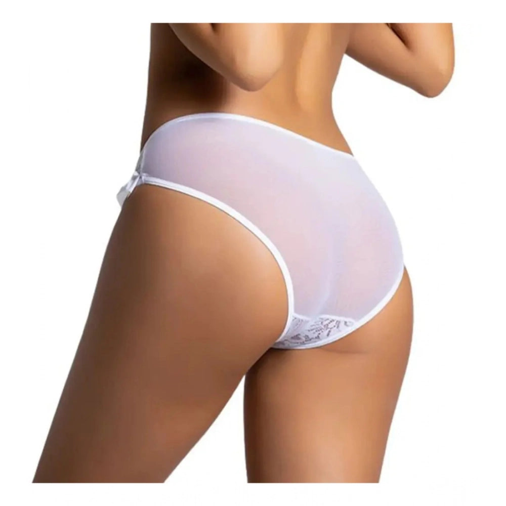 Amfyn Women's Pack Of_2 Nylon Spandex Self Design Hipster Panty (White, Free Size: Fit to S, M, L)