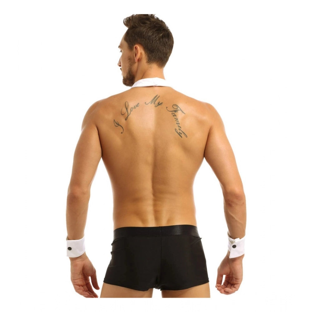 Amfyn Men's Polyester Spandex Solid Costume Underwear (Black, Free Size: Fit to S, M, L)